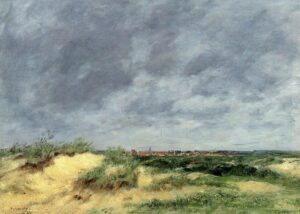 Boudin-Berck_dunes Eugène Boudin, The Berck Dunes, 1886 Oil on Canvas, 19 7/8 by 29 1/2 in Private Collection
