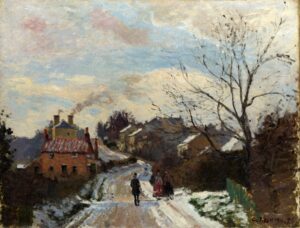 Camille Pissarro, Fox Hill, Upper Norwood, 1870 Oil on canvas, 13.8 x 18.7 in National Gallery, London