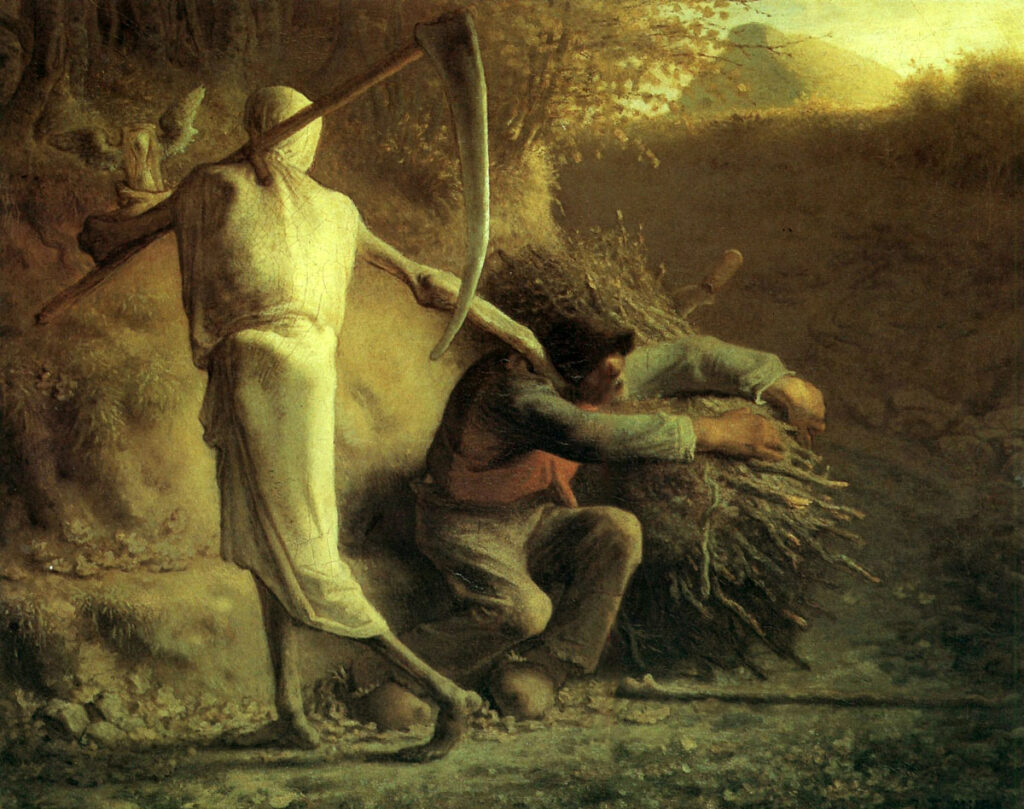 Jean-Francois Millet, Death and the Woodcutter, 1858–1859 Oil on canvas, 30.3 × 39.3 in Ny Carlsberg Glyptotek, Copenhagen