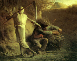 Jean-Francois Millet, Death and the woodcutter, from 1858 until 1859 Oil on canvas, 30.3 x 39.3 in Ny Carlsberg Glyptotek, Copenhagen