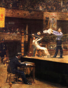 Thomas Eakins, Between Rounds, between 1898 and 1899 Oil on canvas, 50.1 x 39.8 in Philadelphia Museum of Art