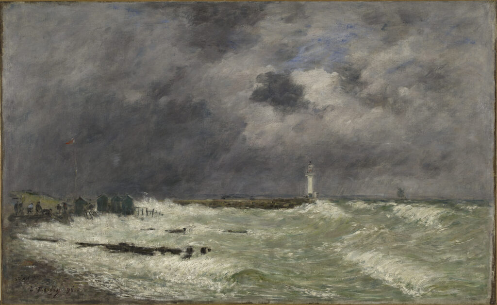 Eugène Boudin, Gale before Frascati, Le Havre, 1896 Oil on canvas, 37.4 x 50.7 in Musée des Beaux-Arts de la ville de Paris