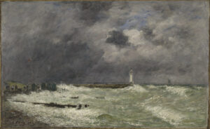 Coup de vent à Frascati, Le Havre Eugène Boudin, Gale before Frascati, Le Havre, 1896 Oil on canvas, 37.4 x 50.7 in Musée des Beaux-Arts de la ville de Paris