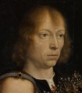Gerard David, Selfportrait of Gerard David (detail) in The Virgin among the Virgins, circa 1509 Oil on panel Musée des Beaux-Arts de Rouen, France