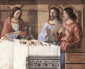 Domenico Ghirlandaio, Last Supper (detail), circa 1486 Fresco Basilica of St. Mark, Florence