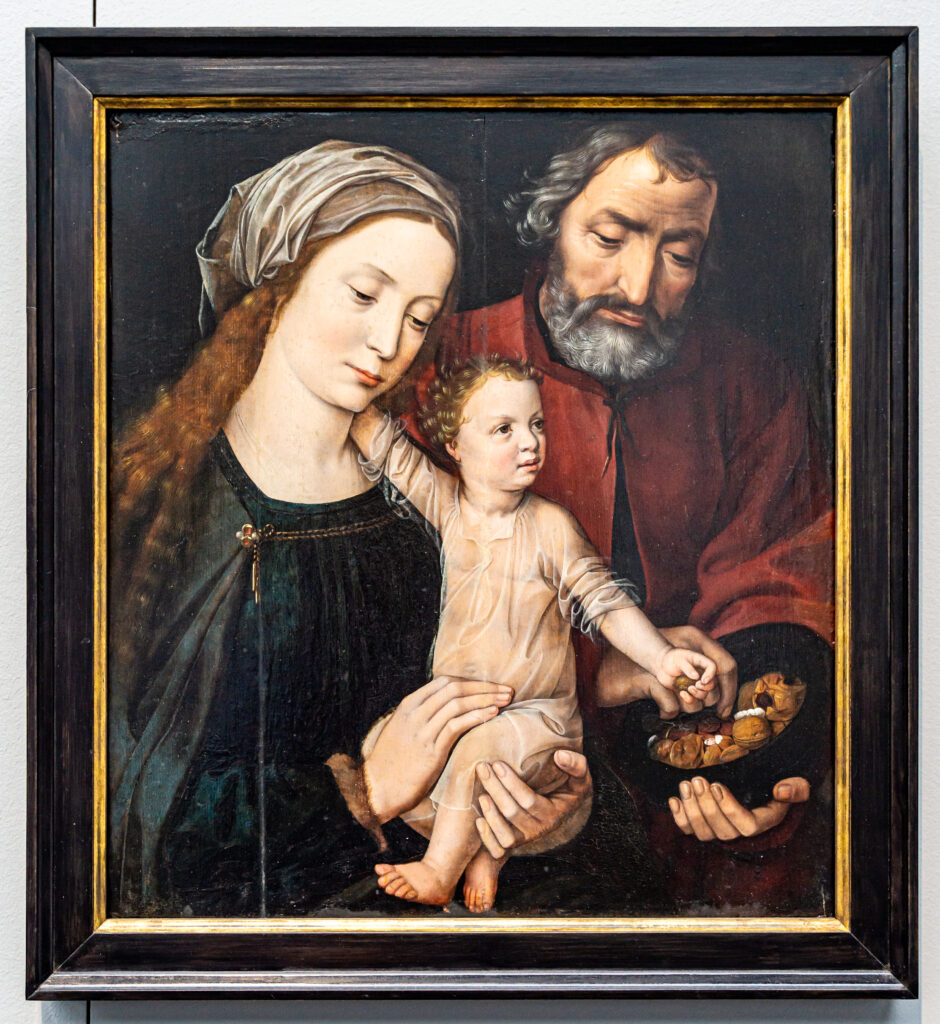 Ambrosius Benson, The Holy Family, 1525–1530 Oil on panel, 20.4 × 17.5 in Groeningemuseum, Bruges
