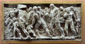 Honoré Daumier, Fugitives, 1848 Plaster Relief, 21.5 x 36.8 in Musée d'Orsay, Paris