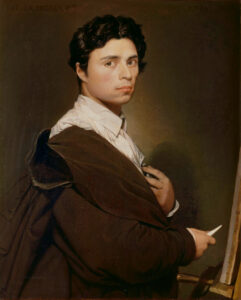 Jean-Auguste-Dominique Ingres, Self-portrait at age 24, 1804 Oil on canvas, 30.3 x 24 in Condé Museum, Chantilly, France