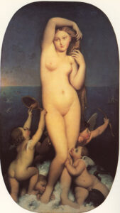 Jean-Auguste-Dominique Ingres, Venus Anadyomene, between 1808 and 1848 Oil on canvas, 64.5 × 32.2 in Condé Museum, Chantilly, France