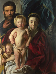 Jacob Jordaens, The Holy Family and Saint John the Baptist, between 1620 and 1625 Oil on panel, 48.4 x 36.9 in National Gallery, London