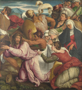 Jacopo Bassano, The Way to Calvary, circa 1540 Oil on canvas, 57.2 x 52.1 in National Gallery, London