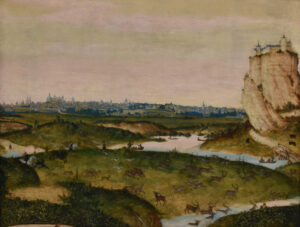 Lucas Cranach the Younger, Stag-hunting, 1557 Oil on lime, 20.8 x 27.1 in Kröller-Müller Museum, Otterlo, Netherlands