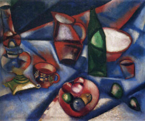 Marc_Chagall,_1912,_still-life_(Nature_morte),_oil_on_canvas,_private_collection Marc Chagall, Still-Life, 1912 Oil on canvas Private collection