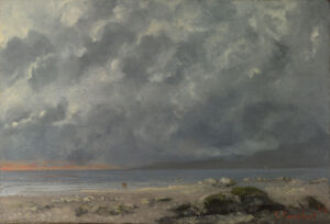 Gustave Courbet, Beach Scene, 1874 Oil on canvas, 14.7 x 21.4 in National Gallery, London