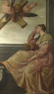 Paolo Veronese, The Dream of Saint Helena, circa 1570 Oil on canvas, 77.7 x 45.5 in National Gallery, London