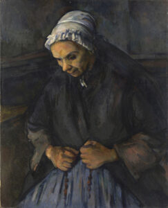 Paul Cézanne, An Old Woman with a Rosary, between 1895 and 1896 Oil on canvas, 31.4 x 25.1 in National Gallery, London