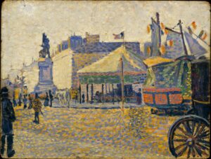 Paul Signac, ΩPlace de Clichy, 1887 Oil on wood, 10 3/4 in. × 14 in Metropolitan Museum of Art, New York