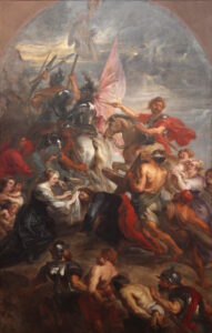 Peter Paul Rubens, The Road to Calvary, between 1634 and 1637 / 1637 Oil on canvas, 18.6 ft x 11.6 ft Royal Museums of Fine Arts of Belgium, Brussels
