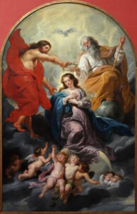 Peter Paul Rubens, The Coronation of the Virgin, circa 1625 Oil on canvas, 13.6 ft x 101.1 in Royal Museums of Fine Arts of Belgium, Brussels