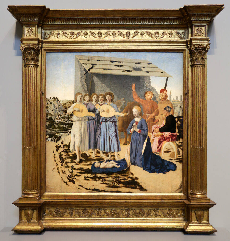 Piero della Francesca, The Nativity, 1480s Oil on panel, 48.8 x 48.4 in National Gallery, London