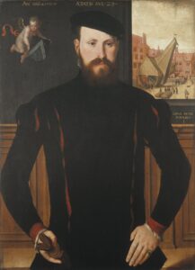 Pieter Pourbus, Portrait of Paulus de Nigro, 1518 Oil on panel, 13.5 x 10.6 in Groeningemuseum, Bruges, Belgium