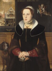 Pieter Pourbus, Portrait of Jacquemyne Buuck, 1551 Oil on panel, 38.3 x 28 in Groeningemuseum, Bruges, Belgium