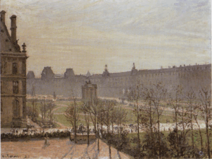 Camille Pissarro, The Carrousel, Autumn, Morning, 1899 Oil on canvas, 28.7 x 36.2 in Private Collection