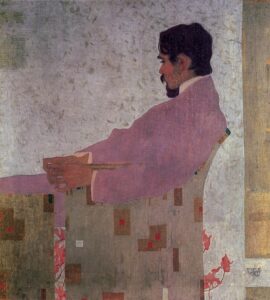 Egon Schiele, Portrait of the painter Anton Peschka, 1909 Oil on canvas, 39.3 x 43.4 in Private collection