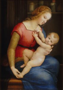 Raphael, Orleans Madonna, 1506 Oil on panel, 12.2 x 9 in Condé Museum, Chantilly, France