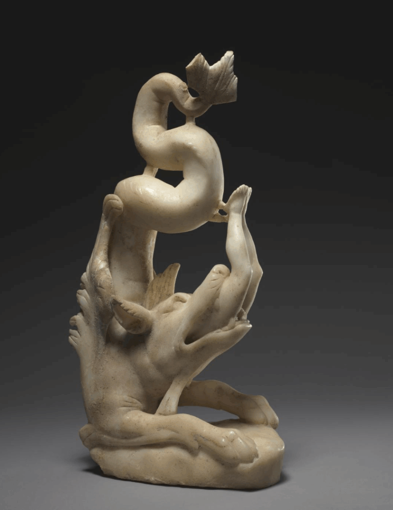 Early Christian Artist, Roman Empire Jonah Swallowed by the Wheel, AD 280-290 marble Cleveland Museum of Art, Ohio