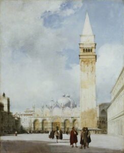 Richard Parkes Bonington, Venice: the Piazza San Marco, 1828 Oil on canvas, 39.1 x 31.6 in The Wallace Collection, London