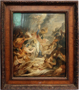Peter Paul Rubens, The Martyrdom of Saint Ursula and her Friends, circa 1620 Oil on panel, 19.2 x 15.3 in Royal Museums of Fine Arts of Belgium, Brussels