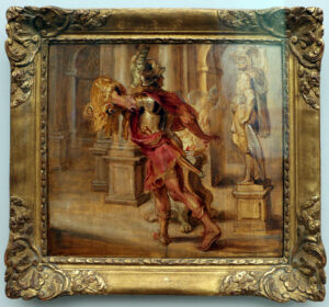 Peter Paul Rubens, Jason and the Golden Fleece, between 1636 and 1637 Oil on panel, 10.4 x 11.1 inRoyal Museums of Fine Arts of Belgium, Brussels