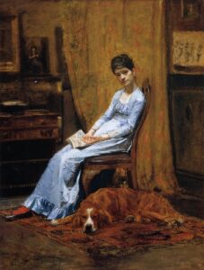 Thomas Eakins, The Artist's Wife and His Setter Dog, between 1884 and 1889 Oil on canvas, 30 x 23 in Metropolitan Museum of Art, New York