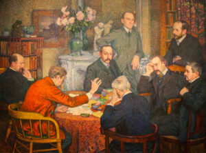 Théo van Rysselberghe, A Reading by Emile Verhaeren, 1903 Oil on canvas, 71.2 x 94.8 in Museum of the Fine Arts, Ghent, Belgium