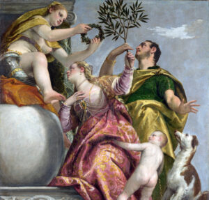 Paolo Veronese, Happy Union, from the series, The Allegory of Love, IV, circa 1575 Oil on canvas, 73.7 x 73.5 in National Gallery, London