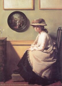Sir William Orpen, The Mirror, 1900 Oil on canvas, 20 x 15.9 in Tate Britain, London