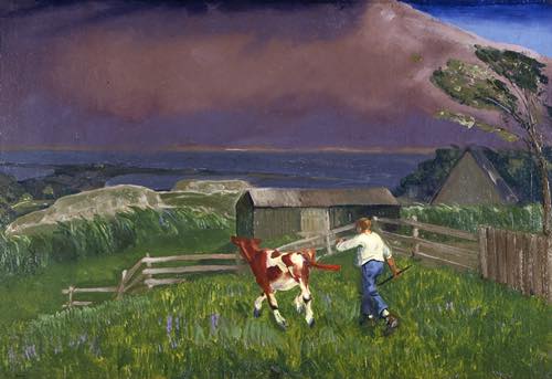 George Bellows, Boy and Calf, Coming Storm, 1919 Oil on canvas, 26.25 x 38.25 Columbus Museum of Art