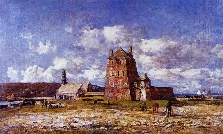 Eugène Boudin, Camaret, the Jetty, 1873 Oil on canvas, 21.5 x 35.3 in Private Collection