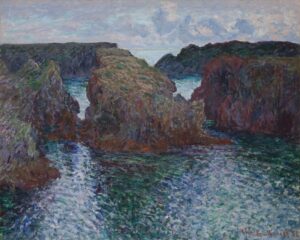 Claude Monet, Rocks at Port-Goulphar, Belle-Île, 1886 Oil on canvas, 26 × 32 3/16 in Art Institute of Chicago