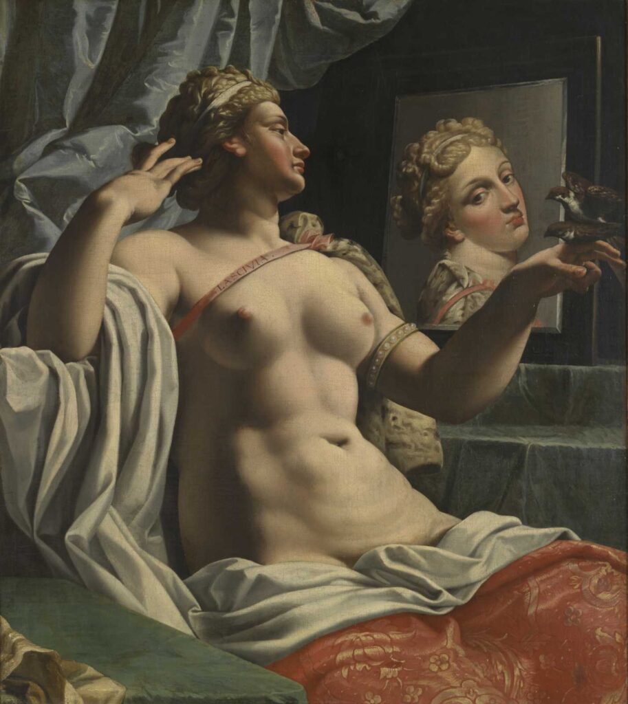 Abraham Janssens, Lascivia, c 1618 Oil on canvas, 42.3 x 38.2 in Royal Museums of Fine Arts of Belgium, Brussels