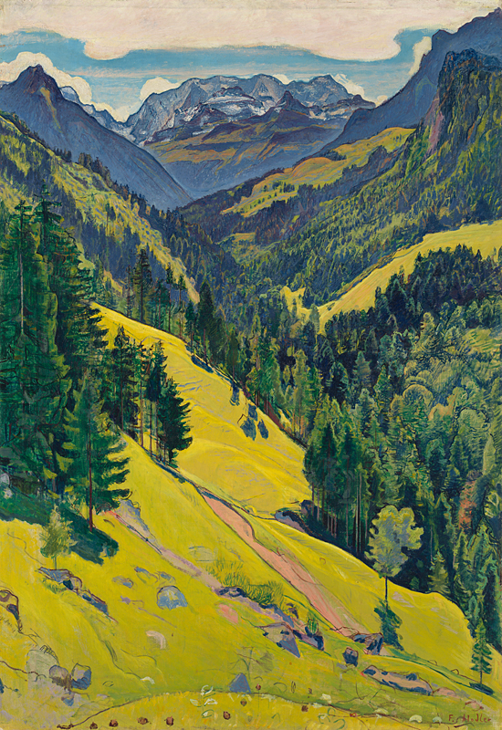 Ferdinand Hodler, The Kien Valley with the Bluemlisalp Massif, 1902 Oil on canvas, 40.2 x 27.8 in National Gallery, London