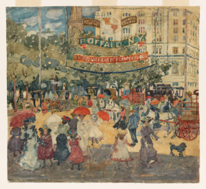 Maurice Brazil Prendergast, Madison Square, 1901 Watercolor and graphite pencil on paper, 15 3/8 × 16 13/16 in Whitney Museum of American Art, New York