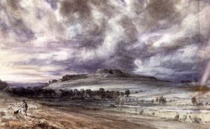 John Constable, Old Sarum, 1834 Watercolour, 12 x 19 in Victoria and Albert Museum, London