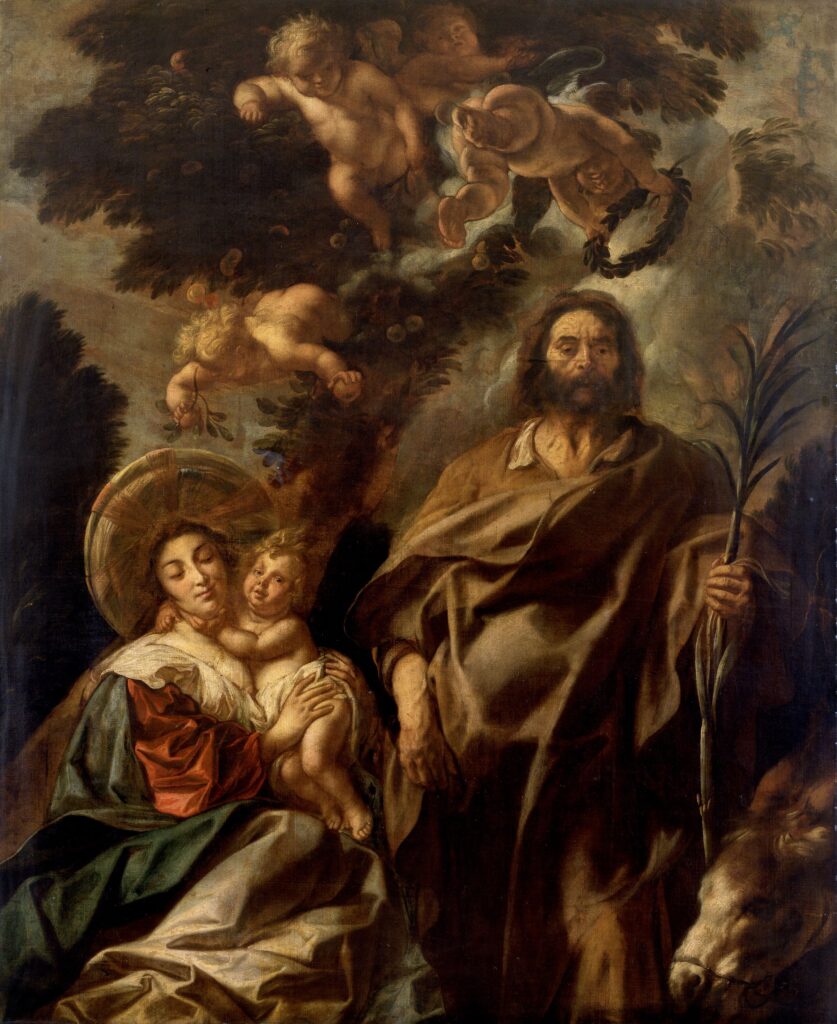 Jacob Jordaens, The Rest on the Flight into Egypt, ca. 1655 - ca. 1660 Oil on canvas, 85.6 x 68.8 in Museum of the Fine Arts, Ghent, Belgium