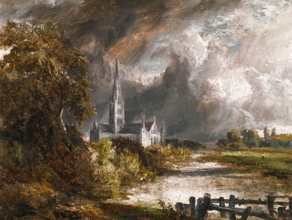 John Constable, Salisbury Cathedral from the Meadows, c. 1830 Oil on canvas, 18 x 24 in Private collection