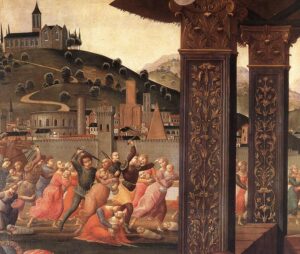 Domenico Ghirlandaio, Adoration of the Magi (detail), 1488 Tempera on wood Spedale degli Innocenti, Florence