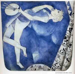 the-painter-to-the-moon-1917.jpg!Large Marc Chagall, The Painter to the Moon Gouache on paper, 12.6 x 11.8 in Private Collection