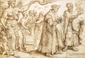 Martin van Heemskerck, The Unhappy Lot of the Rich, 1560 Pen in brown, 6.3 x 9.1 Rijksmuseum, Amsterdam