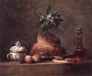Jean Siméon Chardin, 'La Brioche', 1763 Oil on canvas, 18.5 x 22 in Musée du Louvre, Paris
